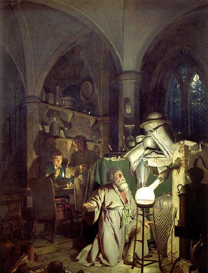 Joseph wright of derby The Alchemist Discovering Phosphorus or The Alchemist in Search of the Philosophers Stone China oil painting art
